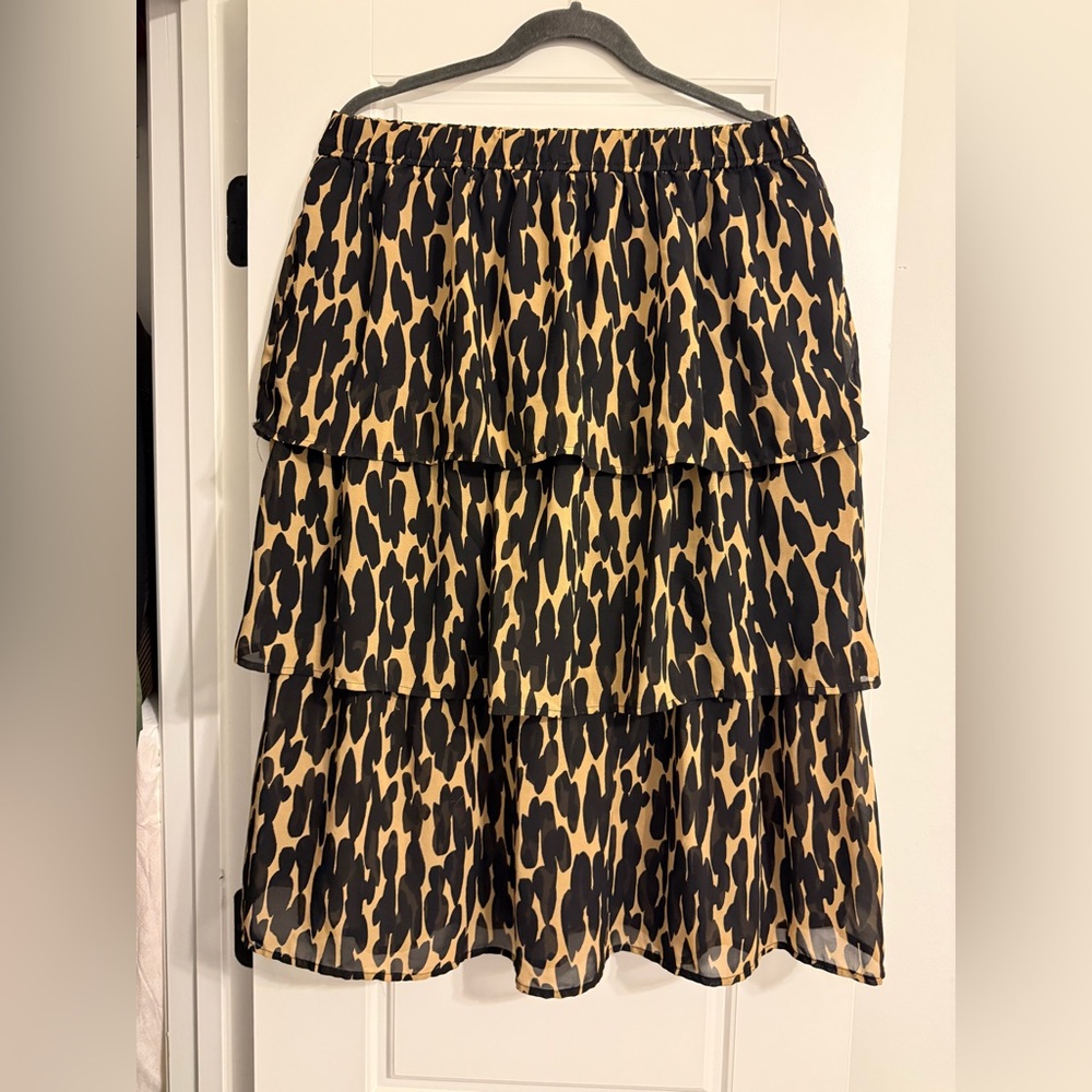 Mud Pie Animal Print A-Line Skirt